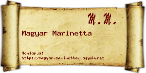 Magyar Marinetta névjegykártya