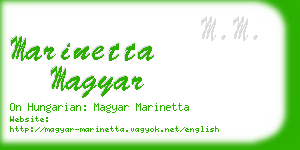 marinetta magyar business card